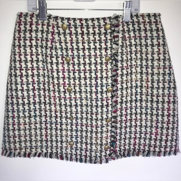 LEYDEN | Monroe Tweed Mini Skirt Women's Size X Small - Picture 2 of 6